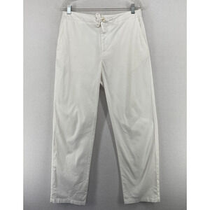 FRESCOBOL CARIOCA Pants Mens 32 Twill Drawstring Trouser Stretch Cotton White